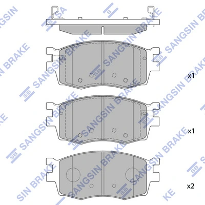  Sapatas do freio dianteiras de disco Hyundai Accent III sedan (MC) (2005 - 2012) III