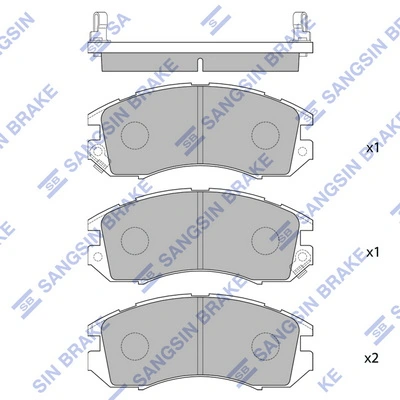 Compre Sapatas do freio dianteiras de disco Subaru Legacy 1