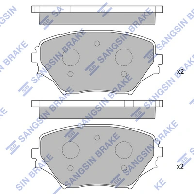 Sapatas do freio dianteiras de disco Toyota RAV4 II SUV (XA2) (2000 - 2005) II