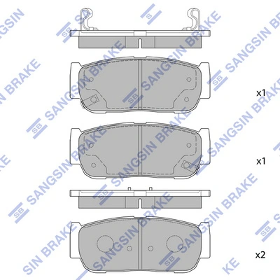 Sapatas do freio traseiras de disco 4841321B10 Hyundai/Kia
