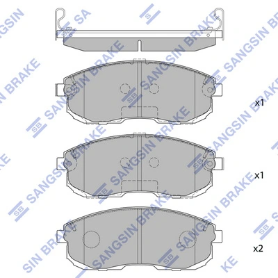  Sapatas do freio dianteiras de disco Nissan Tiida sedan (SC11X) (2007 - 2012) 