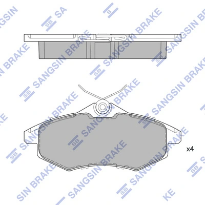  Sapatas do freio dianteiras de disco Citroen C2 hatchback (JM) (2003 - 2008) 