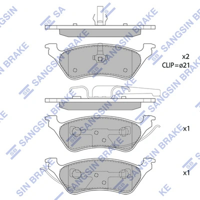 Compre Sapatas do freio traseiras de disco Chrysler Voyager 