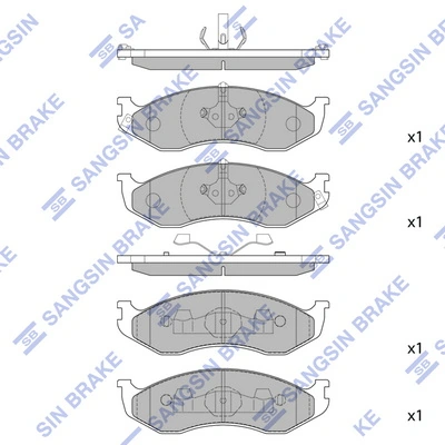 Compre Sapatas do freio dianteiras de disco Jeep Grand Cherokee 1