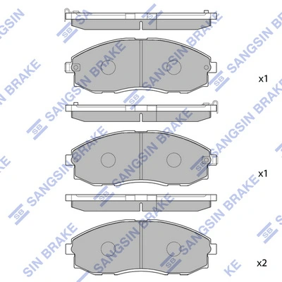 Sapatas do freio dianteiras de disco Hyundai H-1 STAREX Starex A1