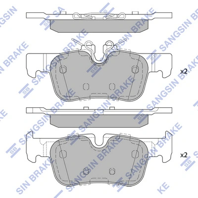 Sapatas do freio traseiras de disco BMW 2 Active Tourer carrinha (F45) (2013 - 2021) Active Tourer