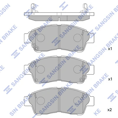 Sapatas do freio dianteiras de disco para Toyota Corolla  E11