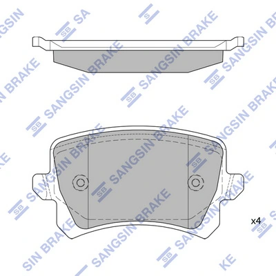 Sapatas do freio traseiras de disco para Volkswagen Passat B7 365