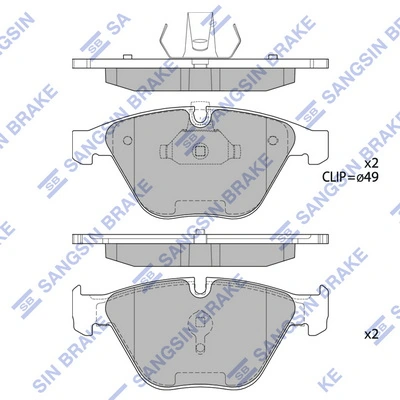  Sapatas do freio dianteiras de disco BMW 3 sedan (E90) (2004 - 2013) 