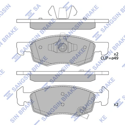 1639382980 Peugeot/Citroen Sapatas do freio dianteiras de disco
