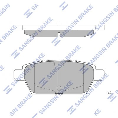 Sapatas do freio traseiras de disco 6E5Z2200B Ford