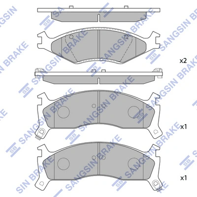 Sapatas do freio dianteiras de disco Hyundai/Kia SP1070 preço, a partir de 22,40 USD