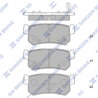 Sapatas do freio traseiras de disco Hyundai/Kia 4841308051
