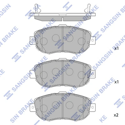  Sapatas do freio dianteiras de disco Lexus IS sedan (E1) (1999 - 2005) 