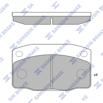 0K0113323Z1 Hyundai/Kia Sapatas do freio dianteiras de disco