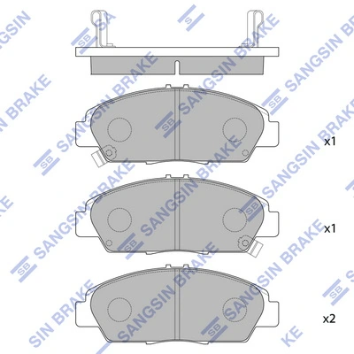  Sapatas do freio dianteiras de disco Honda Accord V sedan (CC7) (1993 - 1996) V