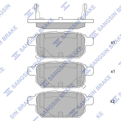 Compre Sapatas do freio traseiras de disco Suzuki Vitara 