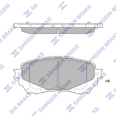  Sapatas do freio dianteiras de disco Mazda 6 sedan (GJ, GL) (2012 - 2023) 