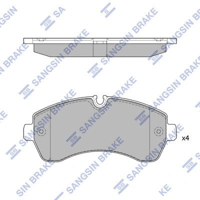  Sapatas do freio dianteiras de disco Mercedes Sprinter III 5-t camião de plataforma/chassis (907, 910) (2018 - 2026) III 5-t