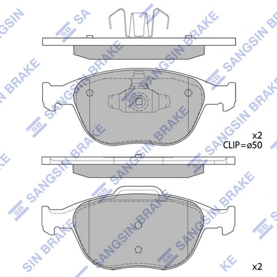 Sapatas do freio dianteiras de disco para Ford Connect TOURNEO PU2