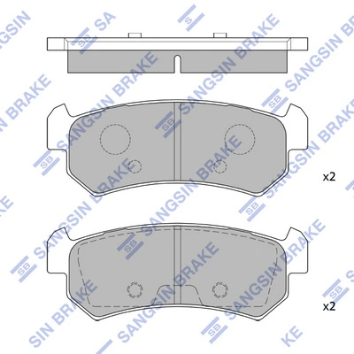 Sapatas do freio traseiras de disco para Chevrolet Lacetti  J200