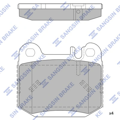  Sapatas do freio traseiras de disco Mercedes ML/GLE SUV (W163) (1998 - 2005) 