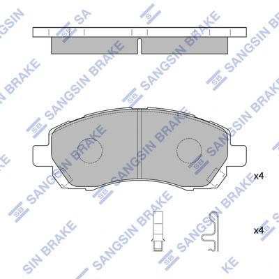 Sapatas do freio dianteiras de disco Subaru Legacy II BD, BG