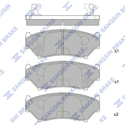  Sapatas do freio traseiras de disco Suzuki Vitara SUV (ETJA) (1988 - 1998) 