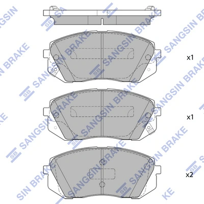  Sapatas do freio dianteiras de disco Hyundai Ix35 SUV (LM) (2009 - 2016) 