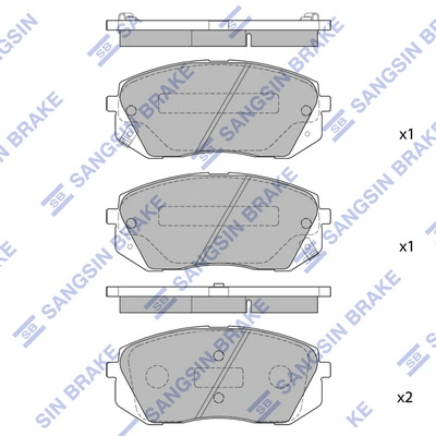 Sapatas do freio dianteiras de disco para Hyundai Ix35  LM