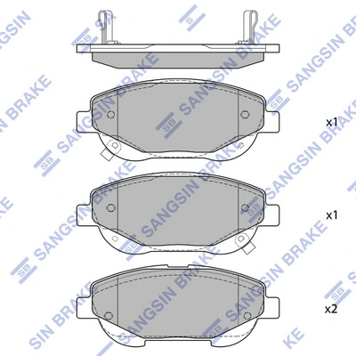  Sapatas do freio dianteiras de disco Toyota Avensis III sedan (T27) (2008 - 2018) III