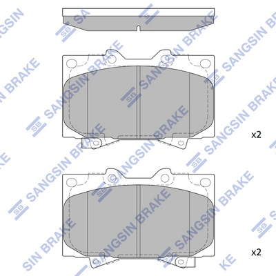Compre Sapatas do freio dianteiras de disco Toyota Land Cruiser 