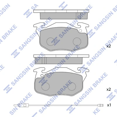 P68009 Brembo Sapatas do freio dianteiras de disco