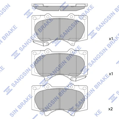 Sapatas do freio dianteiras de disco para Toyota Hilux  KUN25
