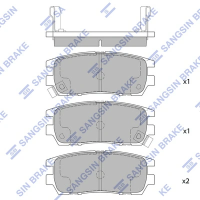 Sapatas do freio traseiras de disco para Mitsubishi Pajero CLASSIC II V2W