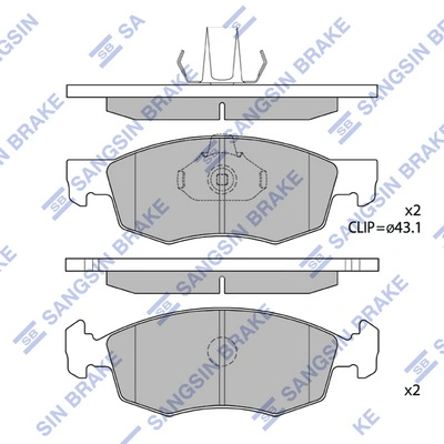 Sapatas do freio dianteiras de disco Fiat Palio preço, a partir de 26,14 USD