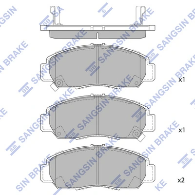  Sapatas do freio dianteiras de disco Honda Civic VII hatchback (EU, EP, EV) (2000 - 2006) VII