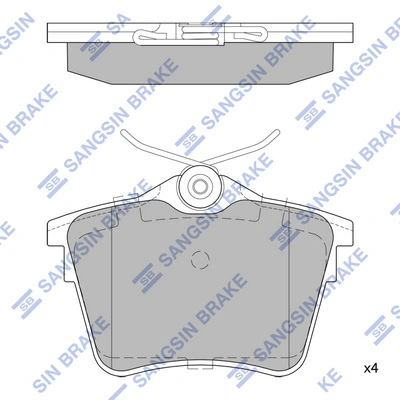  Sapatas do freio traseiras de disco Peugeot 407 sedan (6D) (2004 - 2011) 