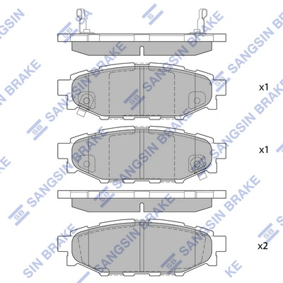  Sapatas do freio traseiras de disco Subaru Outback III carrinha (B13, BP) (2003 - 2009) III