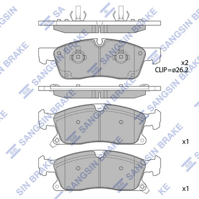 Sapatas do freio dianteiras de disco Mercedes ML/GLE  W166
