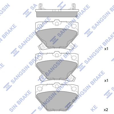 Sapatas do freio traseiras de disco para Toyota Prius  NHW20