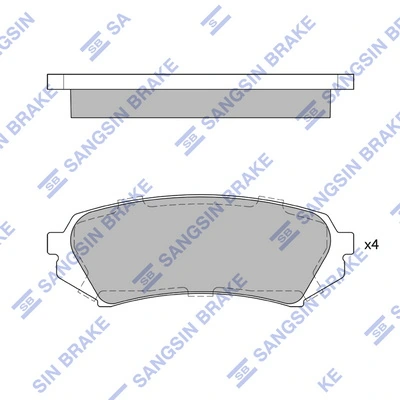  Sapatas do freio traseiras de disco Toyota Land Cruiser 100 SUV (J10) (1998 - 2005) 100