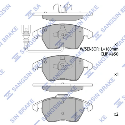 Compre Sapatas do freio dianteiras de disco Volkswagen Touran 1