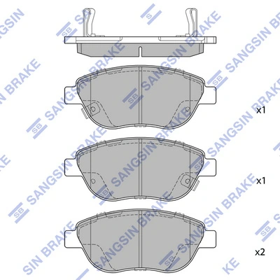 Sapatas do freio dianteiras de disco Fiat 500 hatchback (312) (2007 - 2026) 