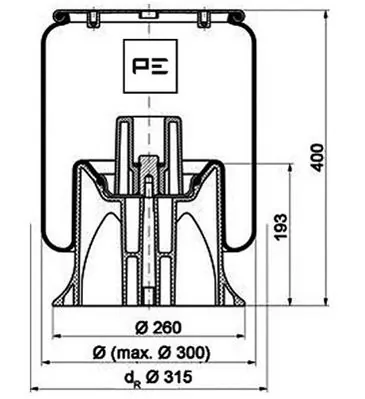 KG706NN Kraftiger Coxim pneumático (suspensão de lâminas pneumática) do eixo