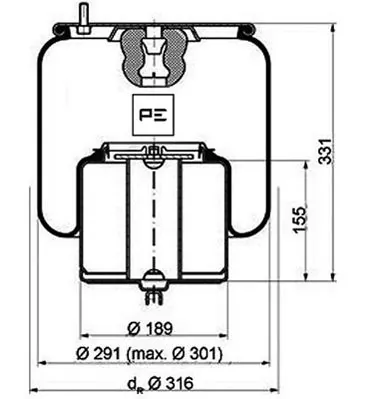 Compre 4713NP02 Continental/Siemens Coxim pneumático (suspensão de lâminas pneumática) do eixo