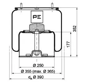 Compre RD75725 Rider Coxim pneumático (suspensão de lâminas pneumática) do eixo