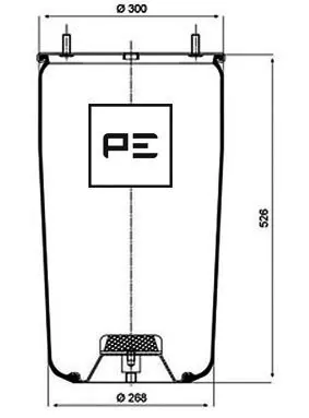 Coxim pneumático (suspensão de lâminas pneumática) do eixo BPW 0542841361 preço, a partir de 121,86 USD