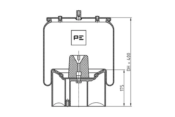 Coxim pneumático (suspensão de lâminas pneumática) do eixo Auger AU346318KP preço, a partir de 106,52 USD