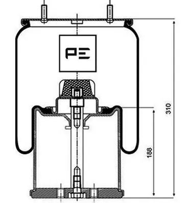 Coxim pneumático (suspensão de lâminas pneumática) do eixo Kraftiger KG941NC preço, a partir de 59,41 USD